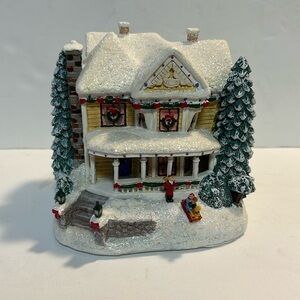 Bradford Exchange Jingle Bells Thomas Kinkade Sounds of The Season Village NIB